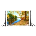 thumbnail image 3 of ABPHOTO 7x5ft Photography Backdrop Nature Golden Leaves River Trees Blue Sky Ric Autumn Photo Background Backdrops, 3 of 4