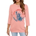 thumbnail image 4 of 250th Anniversary Printed Women Shirts Casual 250 Years Of Freedom T Shirt 3/4 Sleeve Tshirts Patriotic Tops, 4 of 5