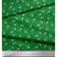 thumbnail image 3 of Soimoi Green Cotton Poplin Fabric Dot & Freesia Floral Fabric Prints By Yard 42 Inch Wide, 3 of 3