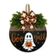 thumbnail image 1 of Placa De Puerta Fantasmal Blanca Caprichosa: Decoración De Madera Inquietante Para Halloween Para Una Entrada Espeluznante, 1 of 7