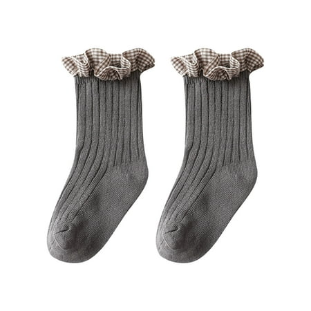 

Multitrust Breathable Toddlers Knee-high Stockings Lace Mid-calf Length Socks