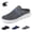 Grey, variant on Men's Slip on Mule Sneakers Backless Breathable Mesh Walking Shoes Summer Orthotic Comfort Wide Width Non Slip Slippers Casual Work Garden Slippers