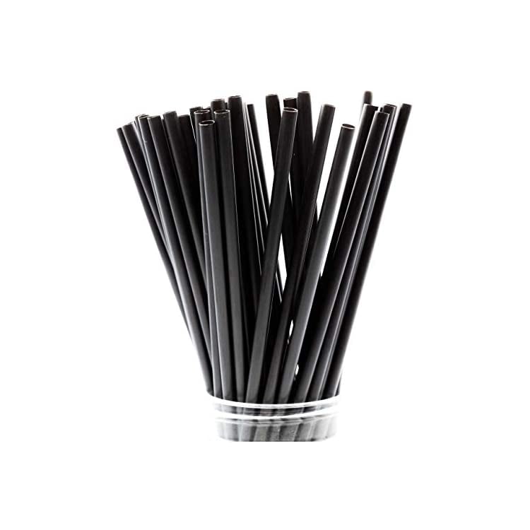 Made in USA Pack of 250 Black Slim Tall (10' X 0.21') Unwrapped Plastic