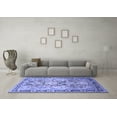 thumbnail image 3 of Ahgly Company Machine Washable Indoor Rectangle Persian Blue Traditional Area Rugs, 7' x 10', 3 of 4