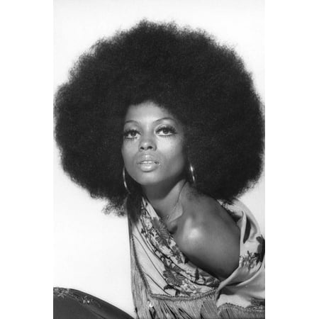 Diana Ross Afro Hairstyle 1970's Shoot Striking Image 24x36 Poster
