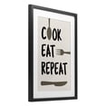 thumbnail image 2 of Stupell Industries Modern Cook Eat Repeat with Utensils Black Framed Print Under Glass, 14 x 20, by Martina Pavlova, 2 of 8