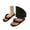 Black, variant on Womens Platform Sandals Flip Flop Wedges Chunky Slip on Flats Open Round Toe Stone Casual Summer Beach Vacation Party Slide Comfortable Thong Sandals