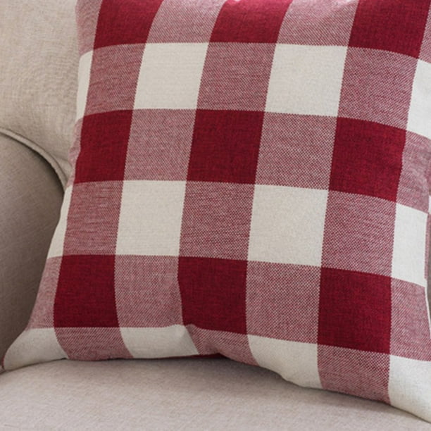 Clearance Sale Pillowcase Classic Large Checkered Square Pillow Cushion Bedside Square Pillow Sofa Cushion Linen Pillowcase Walmart