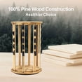 thumbnail image 2 of Increased Size Chip Display Rack, 5 Tiers 40 Clips Wooden Rotating Display Stand, Snack Rack for Pantry Retail Countertop, 22.5" (57.2 cm) High, 2 of 6