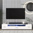 thumbnail image 1 of Extended TV stand with Color Changing LED Lights, Modern Universal Entertainment Center, High Gloss TV Cabinet for 90+ inch TV My Lux Decor Round, 1 of 7
