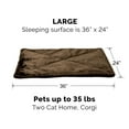 thumbnail image 2 of Furhaven ThermaNAP Self-Warming Cat Bed for Indoor Cats & Large/Medium Dogs, Washable & Reflects Body Heat - Quilted Faux Fur Reflective Bed Mat - Espresso, Large, 2 of 9