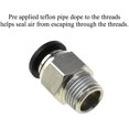 thumbnail image 3 of 6mm Tube x G1/8 NPT Thread Straight Quick Fitting Pneumatic Strong Flow Thick Release Tap Push to Connect Air Hose Tool 8 Pieces for Line Systems Vacuum Pump Compressors Refrigerant Dryer, 3 of 7