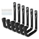 thumbnail image 1 of 5x ganchos de garaje de alta resistencia ganchos de utilidad con tornillos pernos ganchos de pared para colgar gancho de almacenamiento para Cable de Negro, 1 of 8