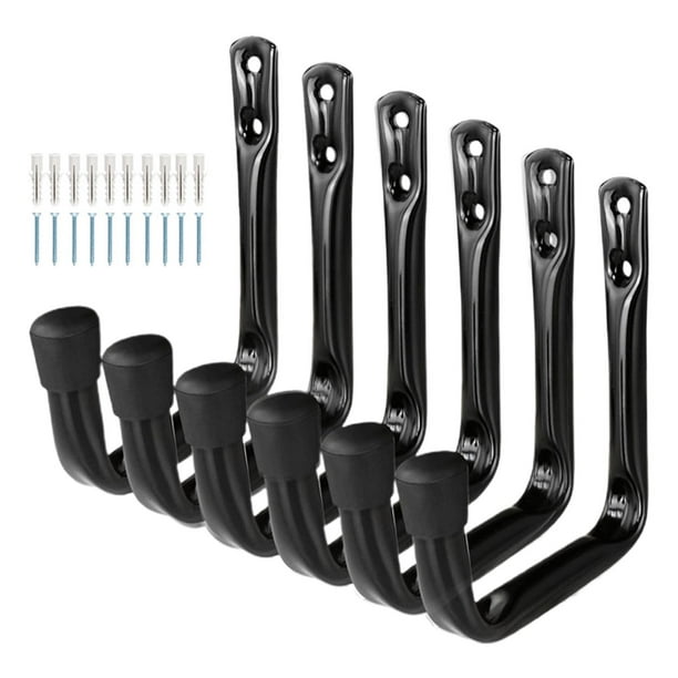 5 uds ganchos de utilidad perfecl organizador de garaje Negro