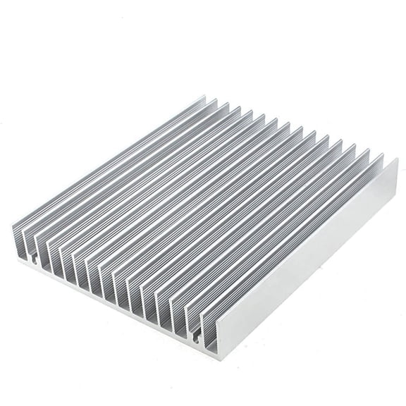 Easycargo 2pcs 100mm Heatsink 100x100x17mm, Aluminum Cooling Heat Sink, Cooler Heatsink for Cooling LED Panel (100mm x 100mm x 17mm) (Silvertone)