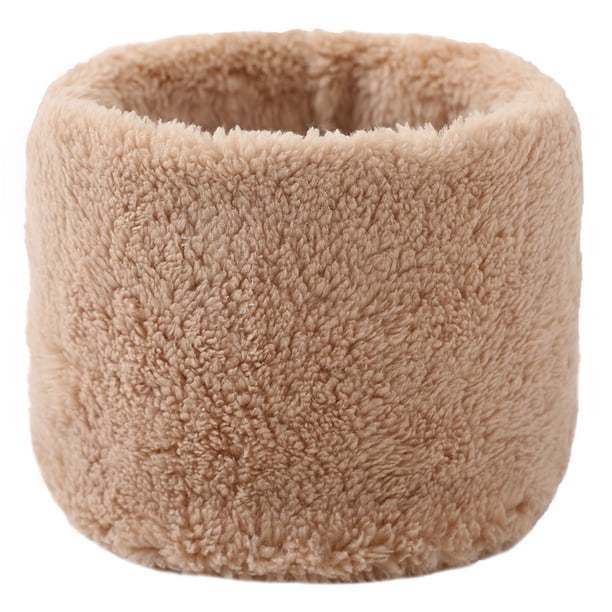 Bufanda de invierno cálida y protectora para ambos sexos, cuello alto, hilo grueso, color liso y cubrecuello, bufanda de poliéster para mujer.