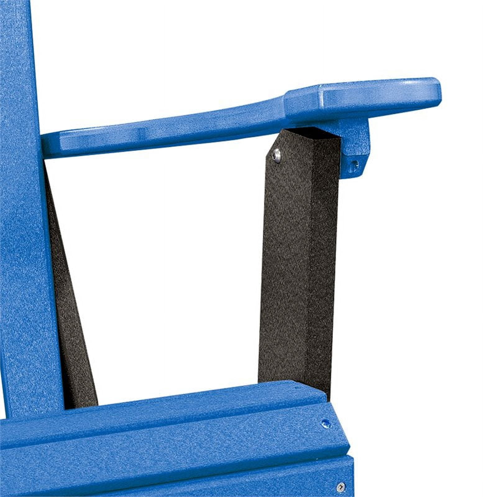 Furniture Classics Model 519BBK Fan Back Folding Adirondack Chair in Weatherwood with a White Base