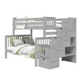 thumbnail image 4 of Bedz King Stairway Bunk Beds Twin over Full with 4 Drawers in the Steps, Gray, 4 of 9