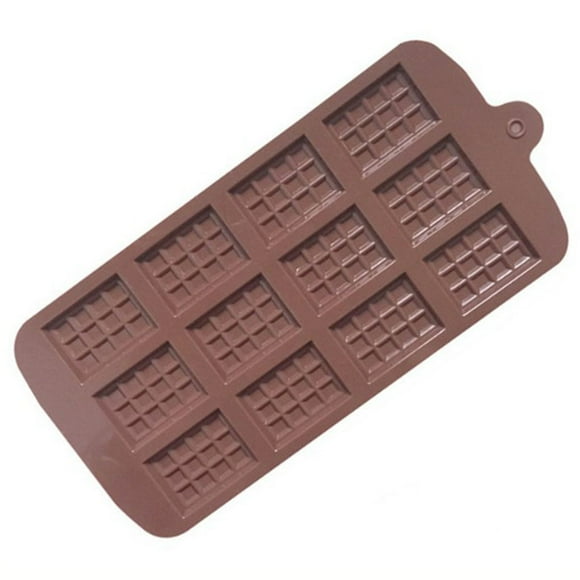 Moule en Silicone 12 Cavités Mini Moule à Gaufres Rectangulaire Réutilisable Outil de Rodage de Chocolat