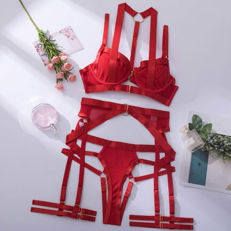 

Aayomet Womens Lingerie Women s Solid Drilling Lingerie Siamese Fishnet Bodysuit Rhinestone Sexy Mesh Lingerie Onesie Bodysuit Red S