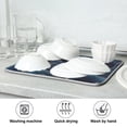 thumbnail image 7 of Yayeee Dish Drying Mat for Kitchen Counter Ultra Absorbent Easy Clean Pad 18x16", Ocean Waves, 7 of 7