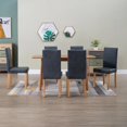 thumbnail image 1 of vidaXL Dining Chairs 6 pcs Gray Faux Leather, 1 of 5