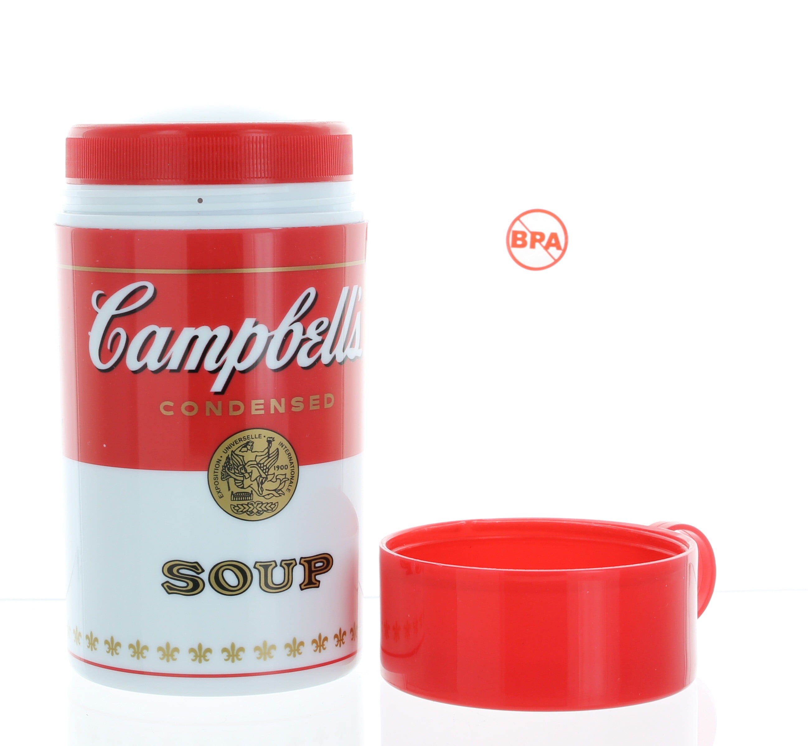 Vintage Campbell's Soup Thermos, can-tainer, Red and White