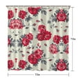 thumbnail image 5 of Waterproof Vintage-inspired Roses in Chic Modern Colours Shower Curtain 72x72 Inch Boho Style Polyester Unique Shower Curtain for Bathroom Hotel Home Decor with 12 Plastic Hooks, 5 of 5