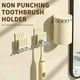 thumbnail image 5 of Portacepillos de dientes de pared con vaso | Organizador de baño de plástico color crema sin taladro | Estante para guardar vasos de cepillos de dientes y enjuague bucal que ahorra espacio para el, 5 of 9