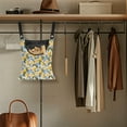 thumbnail image 4 of ZIATUBLE Lemon Clothes Pins with Bag Floral Storage Bag Clothespin 2 Pcs Abrasion Resistant Hanging Pantry Organizer for Storage Bags Large Capacity Hanging Clothes Pins Bag Holder Outdoor, 4 of 7
