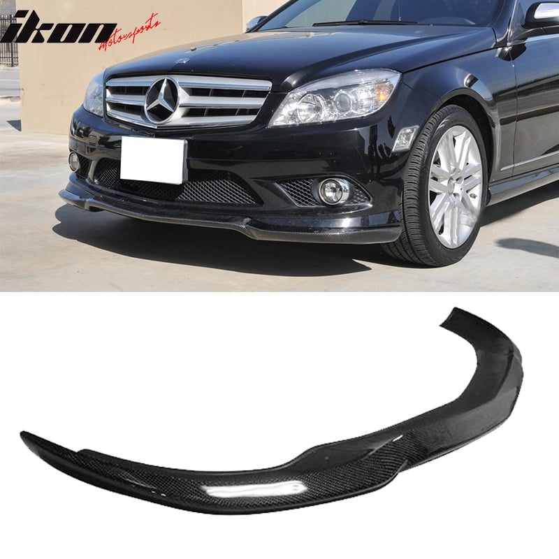 Fits 08 11 Mercedes W204 C Class Cs Style Front Bumper Lip Carbon Fiber Cf Walmart Com