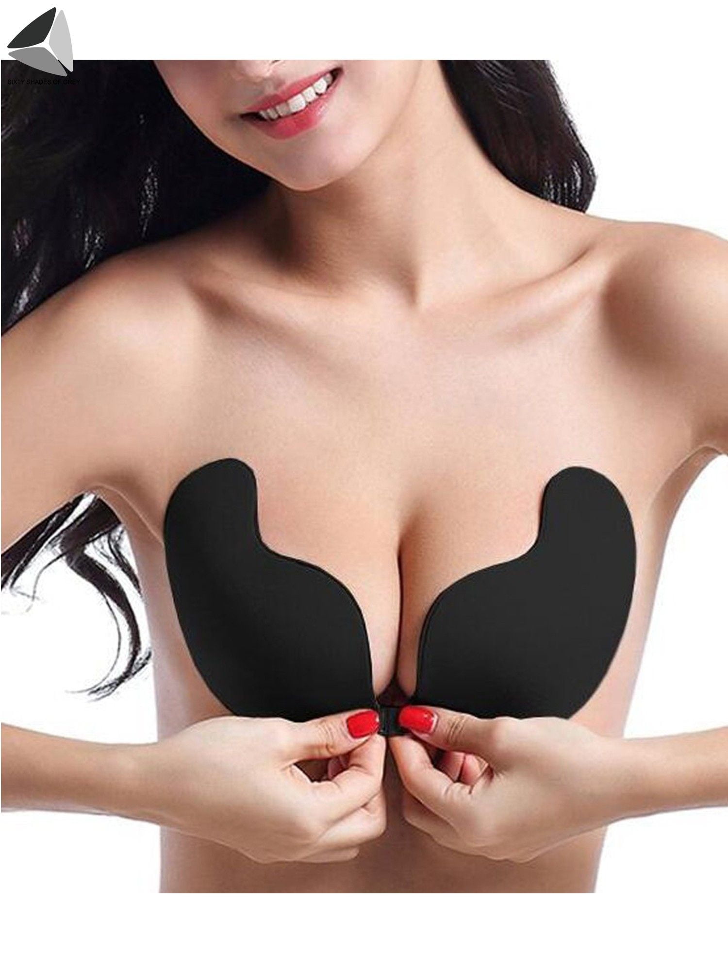PULLIMORE Push Up Adhesive Bra Reusable Backless Sticky Bras for Backless  Wedding String Dress (Cup B, Skin) 