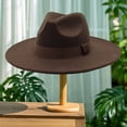 thumbnail image 3 of Fedora Hats for Men Women Wide Brim Classic Dress Panama Hat with Ribbon Band for Daily Life and Party, 3 of 6