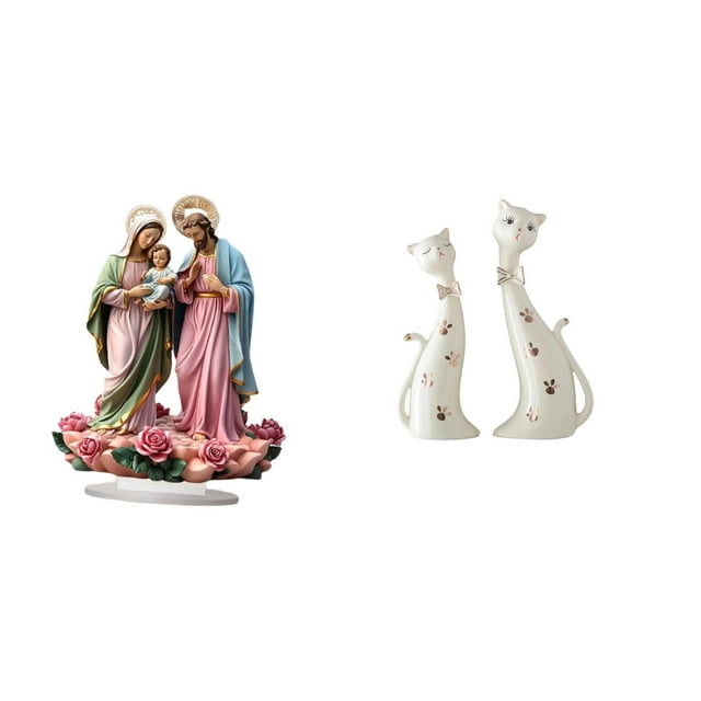 Figura de gato, letrero de mesa, adorno de escritorio de acrílico, estatua de pareja de gatos, elegante escultura de animal, material suave y ligero,