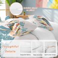 thumbnail image 2 of 3 Piece Mountains Teal Duvet Cover Set Full Size,Microfiber Comforter/Quilt Cover with Corner Ties and 2 Pillowcases,Yellow Red Turquoise Abstract Painting Art All Season Bedding with Zipper Closure, 2 of 8