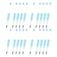 thumbnail image 1 of Kit de 20 bolígrafos rollerball con cuentas imprimibles creativas Azul, 1 of 9