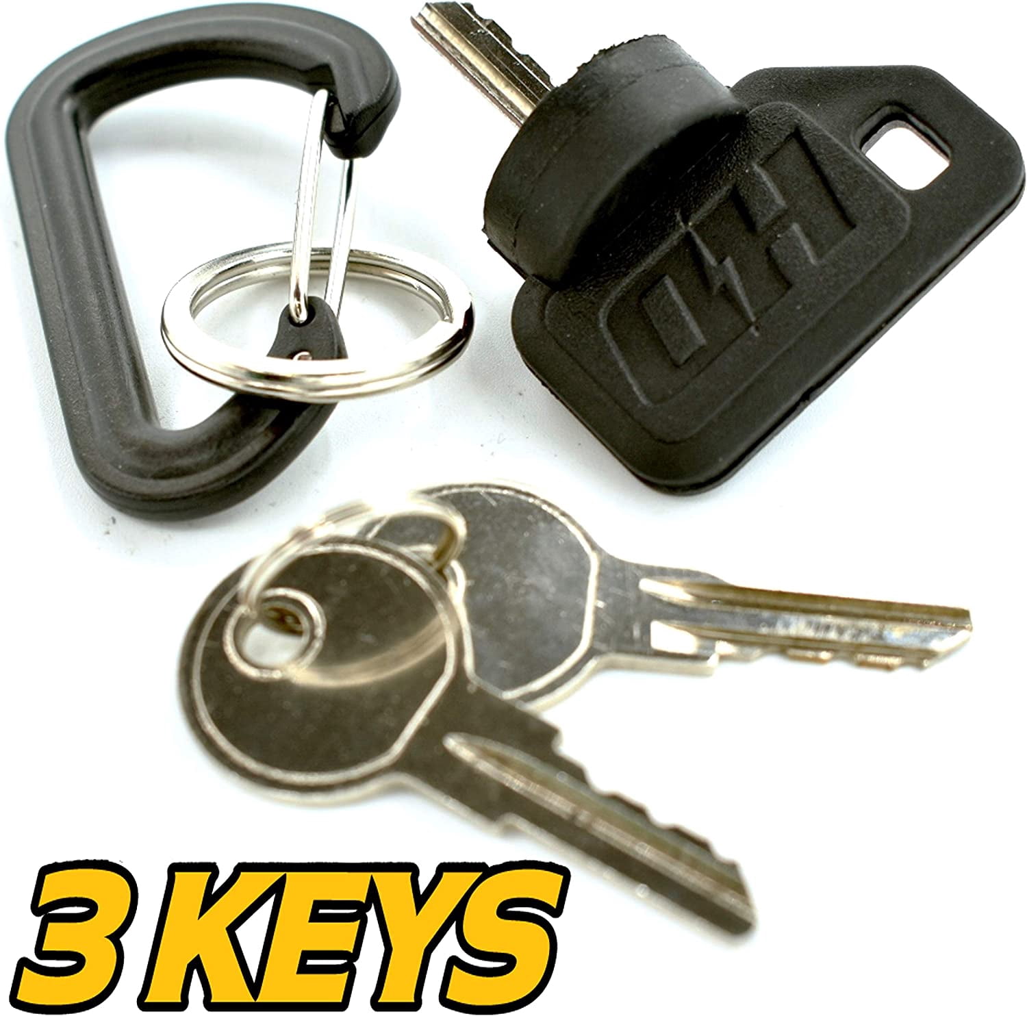 HD Switch Starter Ignition Switch For John Deere ZTrak Z-Trak Mower fits 717 717A 717E 727A 737 757 777 797 997 - (Includes 3 Keys & Carabiner)