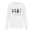 thumbnail image 4 of Women's Holiday Themed Sweatshirt with Turkey and Santa Hat Pattern Round Neck Hoodless Casual Comfort Fit, 4 of 6