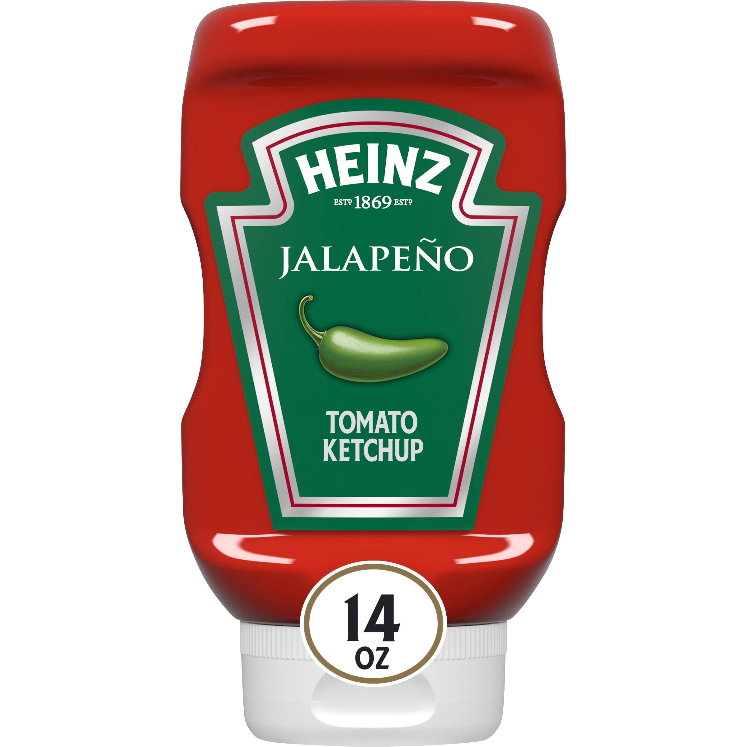 Heinz Jalapeno Tomato Ketchup Blended with Real Jalapeno, 14 oz Bottle