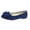 Blue, variant on Womens Pointed Toe Bow Flats Velvet-Like Quilted Insole Comfortable Flat Shoes for Work Casual Dress Shoes Brown