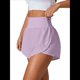 thumbnail image 2 of Pantalones Cortos de Cintura Alta para Mujer, Ideales para Correr, Hacer Ejercicio en el Gimnasio, con Bolsillos Interiores. Púrpura XL, 2 of 7