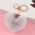 thumbnail image 4 of Tnobhg Plush Love Heart Keychain Soft Fluffy Lightweight Girls Car Key Ring Holder Handbag Backpack Decoration Pendant Birthday Gift, 4 of 8