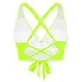 thumbnail image 4 of TOWED22 Women Lace Up Bikini Tops Full Coverage Swimwear Top Push Up Swim Crop Top Tie Back Sexy Bathing Suit Tops Cute Swimsuit Top(Yellow,XXL), 4 of 5