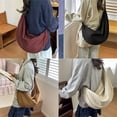 thumbnail image 2 of Women Bag Large Capacity Shoulder Bag Nylon Crossbody Bag Simple Dumplings Bag Korean Styles Messenger Bag for Daily, 2 of 21