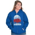 thumbnail image 3 of Vintage Patriotic American Buffalo Unisex Fleece Graphic Zip Up Hoodie Brisco Brands 3X, 3 of 6