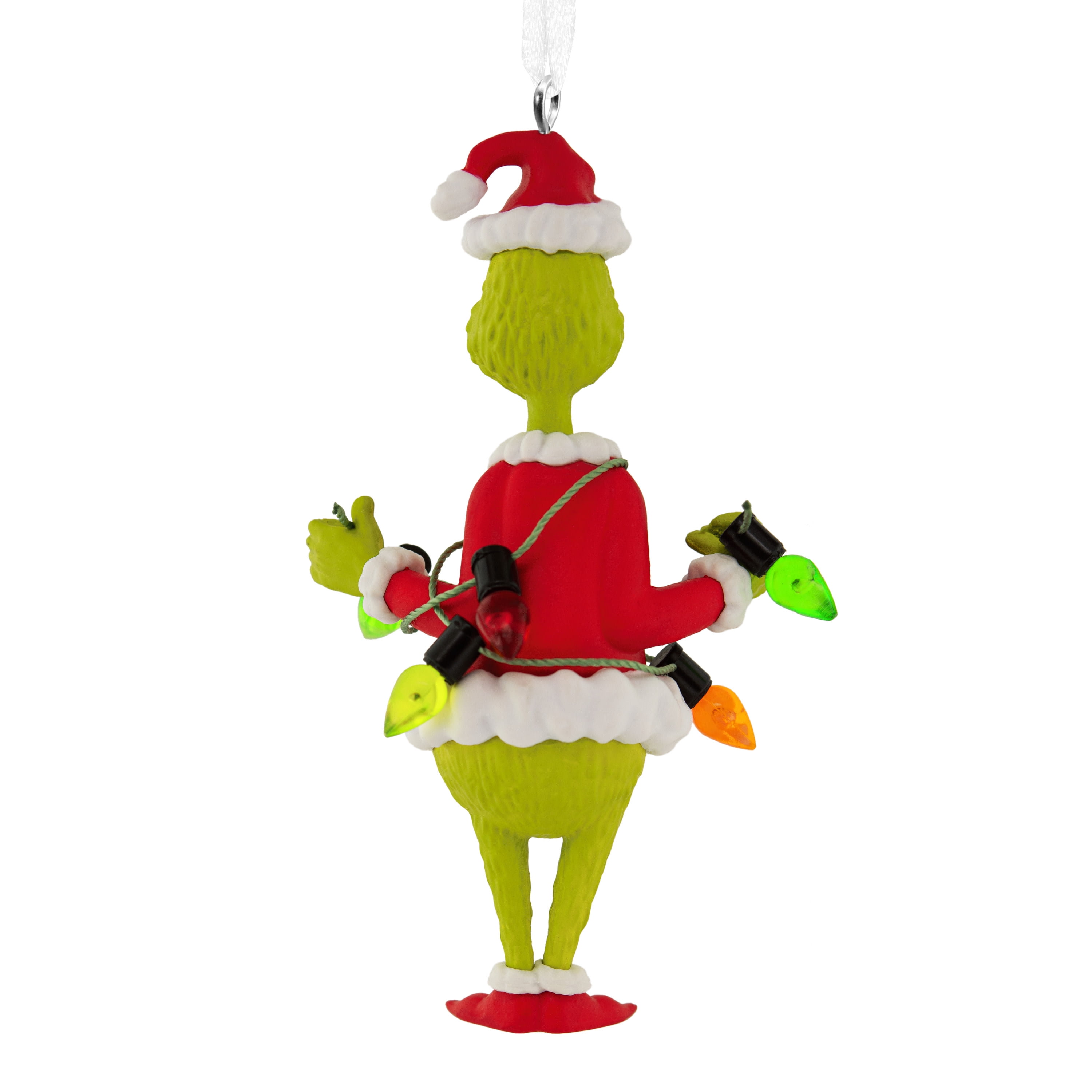 Hallmark Christmas Ornament (Grinch With String Lights), 1 Count