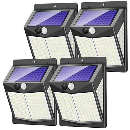 

Solar Security Lights Outdoor 140 LED Solar Sensor Lights 4 Pack