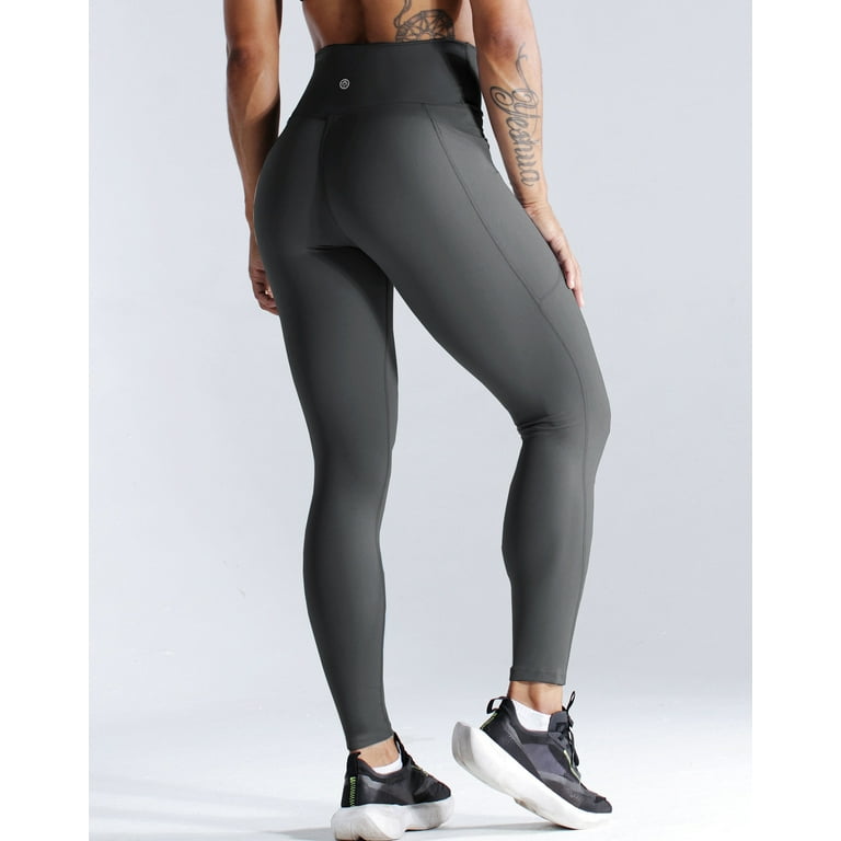 NELEUS Womens High Waist Yoga Leggings for Workout Running Tummy Control  with 2 Pockets,Black+Gray+Light Pink,US Size M 
