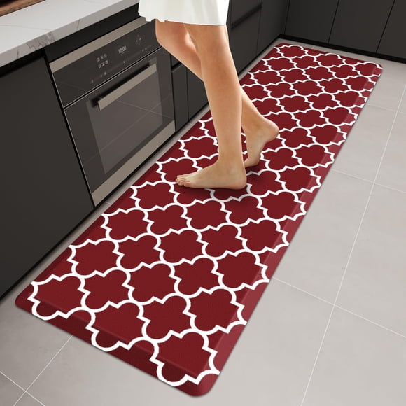 WISELIFE Anti Fatigue Floor Mat - 4/5 Inch Thick Kitchen Mat Non Slip Waterproof Heavy Duty Ergonomic Comfort Mat Durable for Home, Office, Sink, Lau