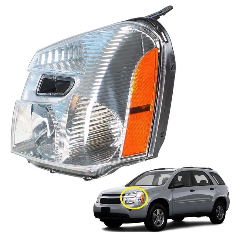 Faro Anteriore Sinistro Per Chevy Equinox 2005-2009 - Sostitutivo DOT, Stile Originale, Cromato!